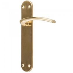 MANILLA ZAMAK PLACA CURVA 250MM ORO MATE