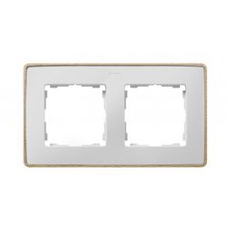 MARCO 2 ELEMENTOS BLANCO BASE MADERA
