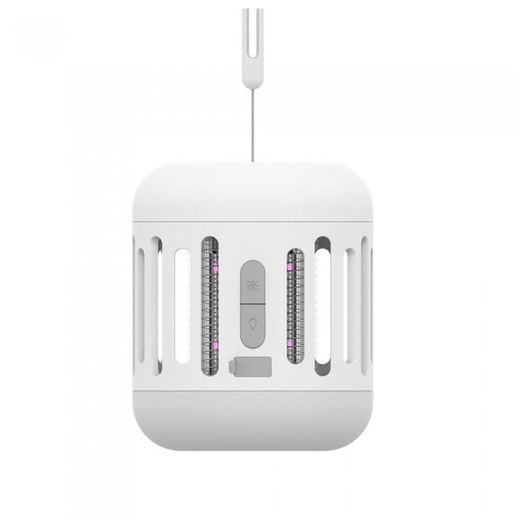 MATA MOSQUITOS PORTATIL BLANCO CON LUZ LED