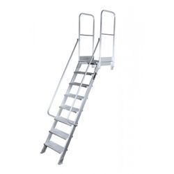 MAX. ESCALERA DE ACCESO CON PLATAFORMA 60º 10 ESCALONES