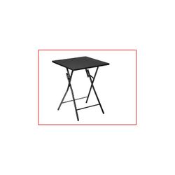 MESA PLEGABLE NEGRA DE PVC Y PIEL SINT.
