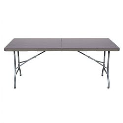 MESA POLIET. RATAN PLEG. 179X74,5X72 CM