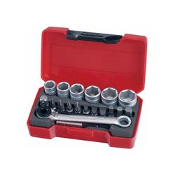 MINI JUEGO DE LLAVES DE VASO 1/4" T1419 19 PZAS