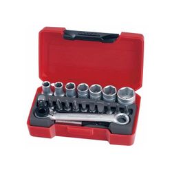 MINI JUEGO DE LLAVES DE VASO 1/4" T1420 20 PZAS