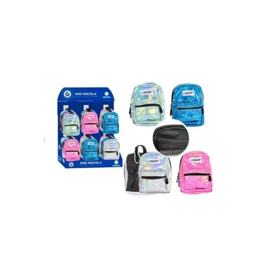 MINI MOCHILA C/ MOSQUETÓN METALIZADOS