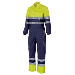 MONO BICOLOR AV AZUL MARINO/AMARILLO FLÚOR T-XL