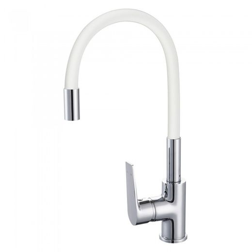 MONOMANDO ARTIC FREGADERO GOMA FLEXIBLE BLANC