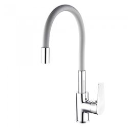 MONOMANDO ARTIC FREGADERO GOMA FLEXIBLE GRIS