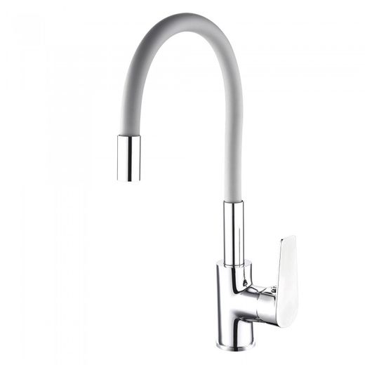 MONOMANDO ARTIC FREGADERO GOMA FLEXIBLE GRIS