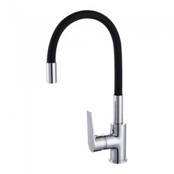 MONOMANDO ARTIC FREGADERO GOMA FLEXIBLE NEGRO