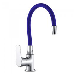 MONOMANDO JAVA FREGADERO GOMA FLEXIBLE AZUL