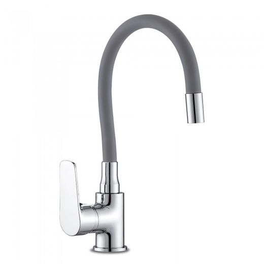 MONOMANDO JAVA FREGADERO GOMA FLEXIBLE GRIS