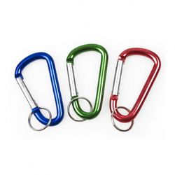 MOSQUETON ANILLA ALUMINIO 6 CM. COLORES