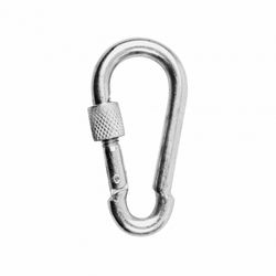 MOSQUETON BOMBERO TUERCA 8 CM. INOX.