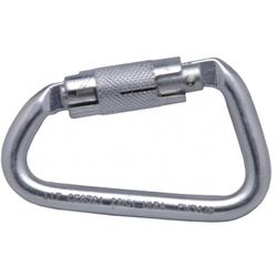 MOSQUETON DE ALUMINIO CON CIERRE DE VIROLA DE ROSCA. APERTURA 22 MM.