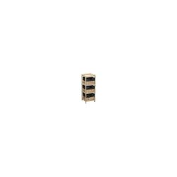 MUEBLE AUXILIAR 3 CESTAS NEGRO/NATURAL 30X30