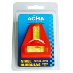 NIVEL DE PLASTICO. MODELO "DOS BURBUJAS EN T" 60X45X14MM