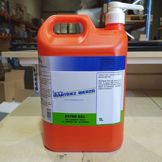 * (NO PEDIR) GEL CÍTRICO SIN DOSIFICADOR PARA LAVADO DE MANOS 5L.