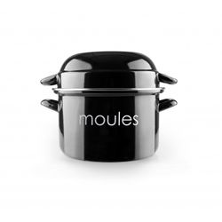 OLLA PARA MEJILLONES NEGRA 22 CM