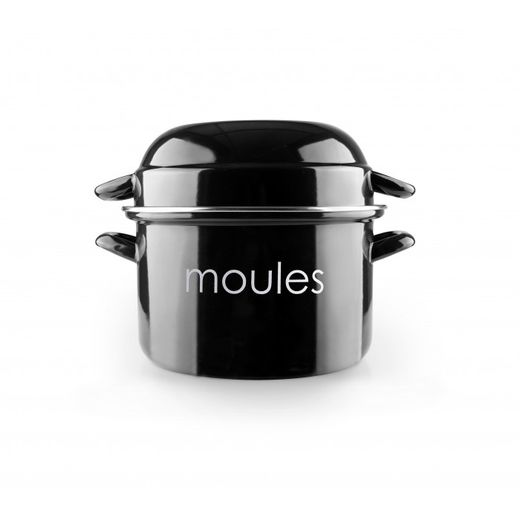 OLLA PARA MEJILLONES NEGRA 22 CM