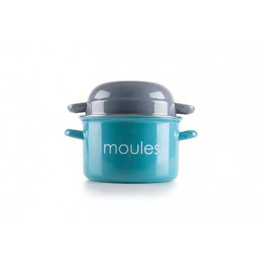 OLLA PARA MEJILLONES TURQUESA 18 CM