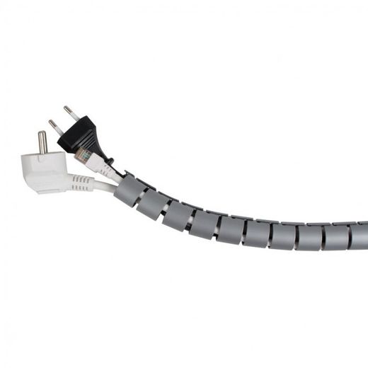 ORGANIZADOR CABLES GRIS 2M D.25MM C/GUIA