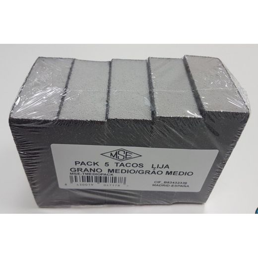 PACK 5 TACOS ABRASIVOS 95X70X25 MM. GRANO FINO