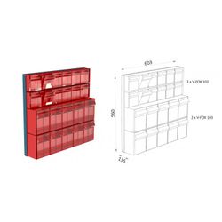PANEL PORTACUBETAS- 2 V-FOX 102-2 V-FOX 103