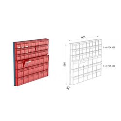 PANEL PORTACUBETAS- 3 V-FOX 101-3 V-FOX 102