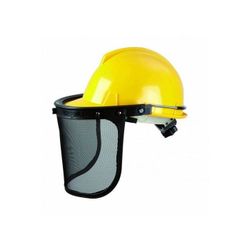 PANTALLA FACIAL CON CASCO Y MALLA METALICA