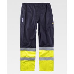 PANTALON A.V. IGNIFUGO MODACRILICO AMARILLO/MARINO T-L
