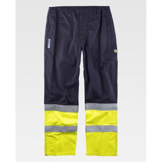 PANTALON A.V. IGNIFUGO MODACRILICO AMARILLO/MARINO T-M
