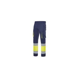 PANTALON BICOLOR AV AZUL MARINO/AMARILLO FLUOR T-M