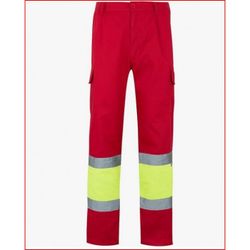 PANTALON BICOLOR AV ROJO/AMARILLO FLUOR T-2XL