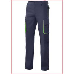 PANTALON BICOLOR AZUL MARINO/VERDE LIMA T-42