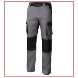 PANTALON BICOLOR GRIS/NEGRO T-36