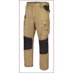 PANTALON CANVAS BICOLOR BEIGE ARENA/NEGRO T-S