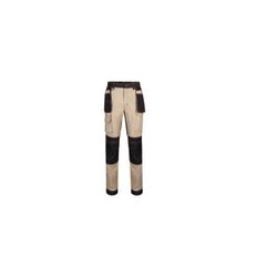 PANTALON CANVAS STRETCH BLANCO/GRIS T-M