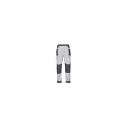 PANTALON CANVAS STRETCH BLANCO/GRIS T-S