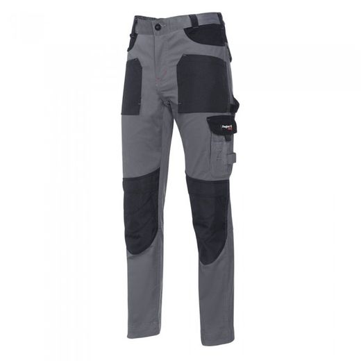 PANTALON ELASTICO OREGON GRIS-NEGRO T-L