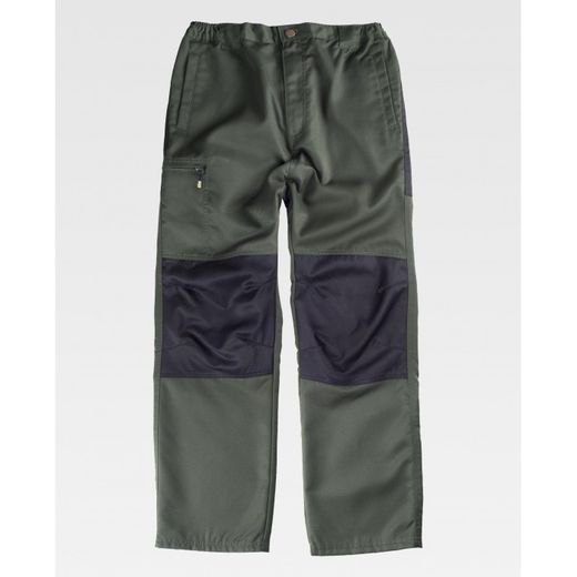 PANTALON REF.B1411 VERDE KAKI+NEGRO T-M