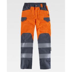 PANTALON REF.C2715 NARANJA A.V.+GRIS OSCURO T-L