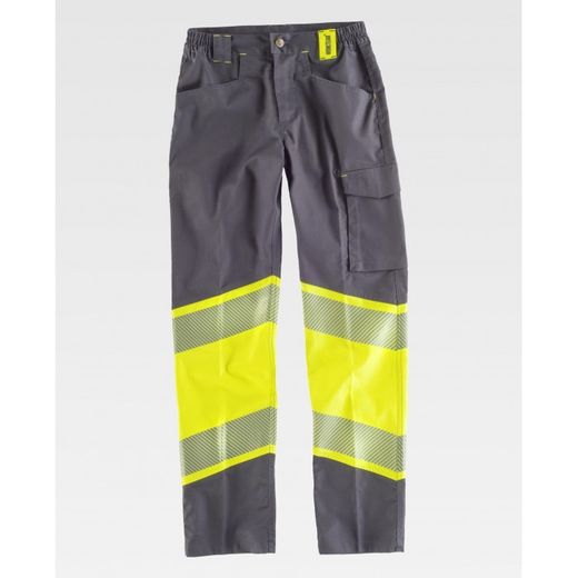 PANTALON REF.C2718 GRIS OSCURO+AMARILLO A.V. T-S