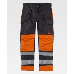 PANTALON REF.C2914 NEGRO+NARANJA A.V. T-40