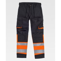 PANTALON REF.C2918 NEGRO+NARANJA A.V. T-42