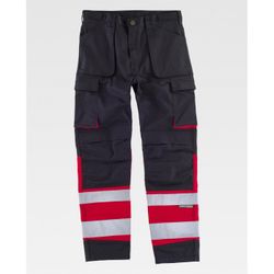 PANTALON REF.C2919 NEGRO+ROJO T-50