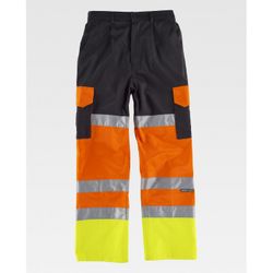 PANTALON REF.C3216 NEGRO+NARANJA AV+AMARILLO AV T-50