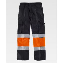PANTALON REF.C4018 NEGRO+NARANJA A.V. T-44