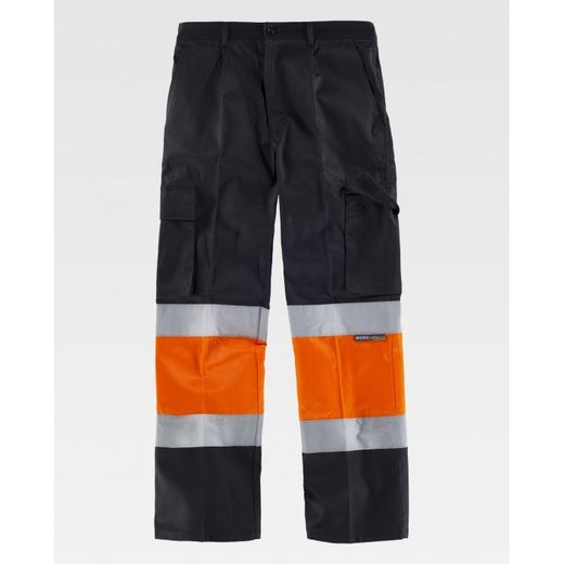 PANTALON REF.C4018 NEGRO+NARANJA A.V. T-56