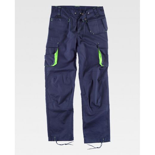 PANTALON REF.WF1619 MARINO+VERDE FLUOR T-48